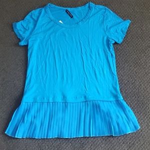 Peplum pleated shirt super soft lightweight NWT